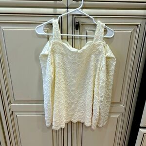 Chicos cream color lace top